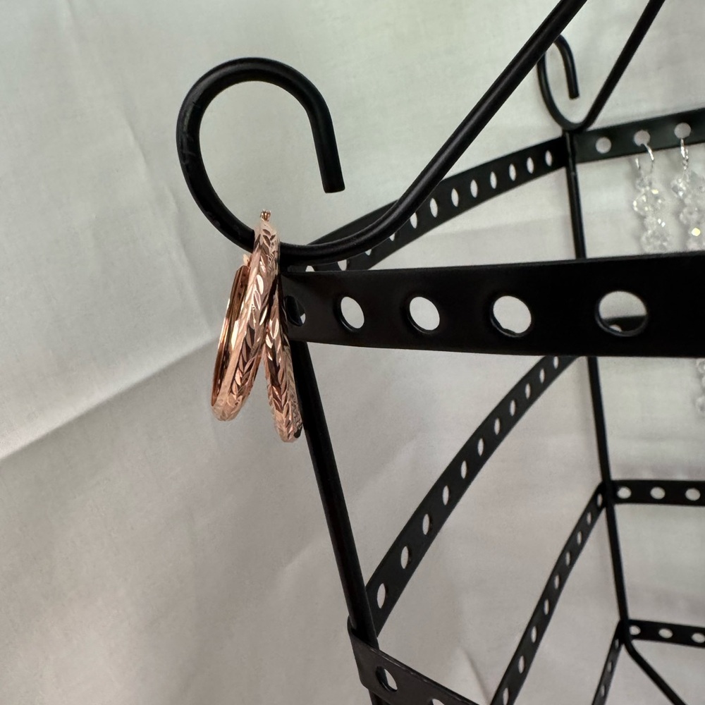 Vintage Rose Gold Hoop Earrings